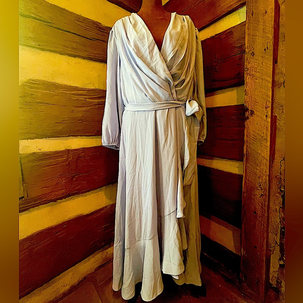 Jessica Howard Light Blue Long Sleeve Dress